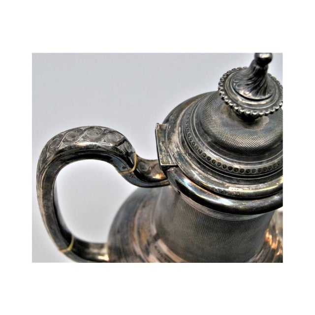 Fluted Silver Teapot with Royal Insignia For Sale - Image 5 of 10