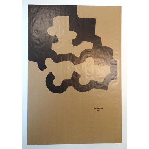 Contemporary Eduardo Chillida, Untitled, Brown Composition, Screen Print For Sale - Image 3 of 3
