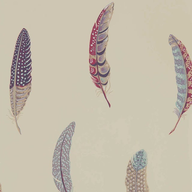 Sanderson Lismore Wallpaper in Fig - a Sample For Sale