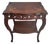 Antique French Louis XV Style Inlaid Marquetry and Carved Walnut Accent Table For Sale