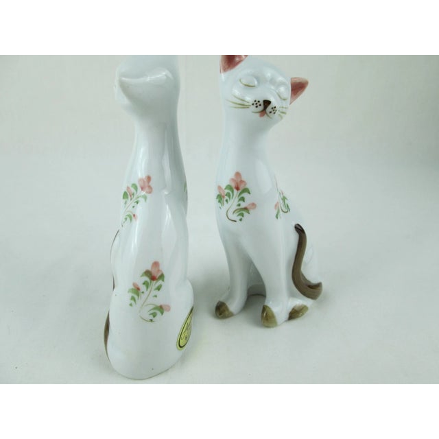 Mid-Century Modern Vintage MCM Andrea by Sadek White Cat Figurines - Set of 2 For Sale - Image 3 of 6