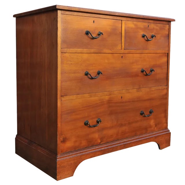 Hand Crafted Cherrywood Dresser / Bureau with Brass Drop Handles from Howard & Sons For Sale