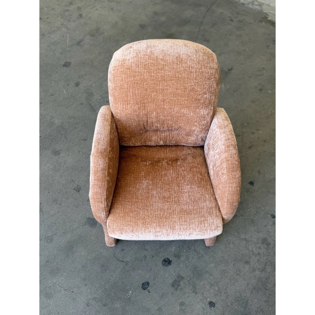 Vintage Curved Velvet Arm Dining Chairs - Set of Four For Sale - Image 17 of 18