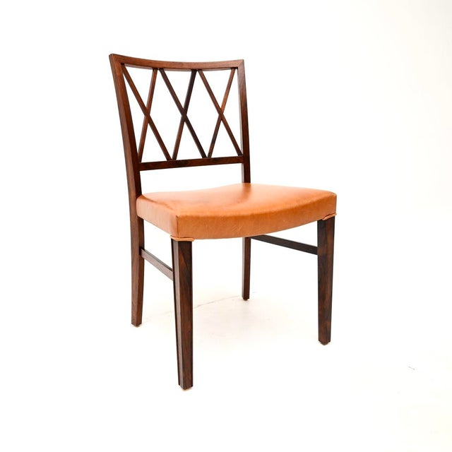 Vintage Danish Dining Chairs attributed to Ole Wanscher, 1960, Set of 4 For Sale - Image 4 of 11