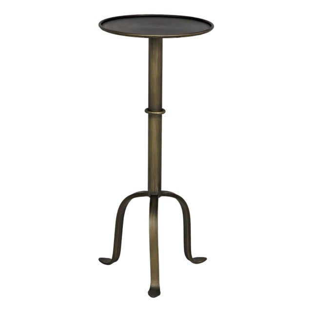 NOIR Tini Side Table, Metal with Aged Brass Finish For Sale