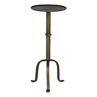 Tini Side Table, Metal with Aged Brass Finish For Sale