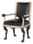 Tara Shaw for Century Furniture Robert Arm Chair - Black Leather For Sale