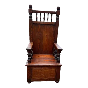 Antique Early 19th Century Wainscot Oak Thornet Chair
