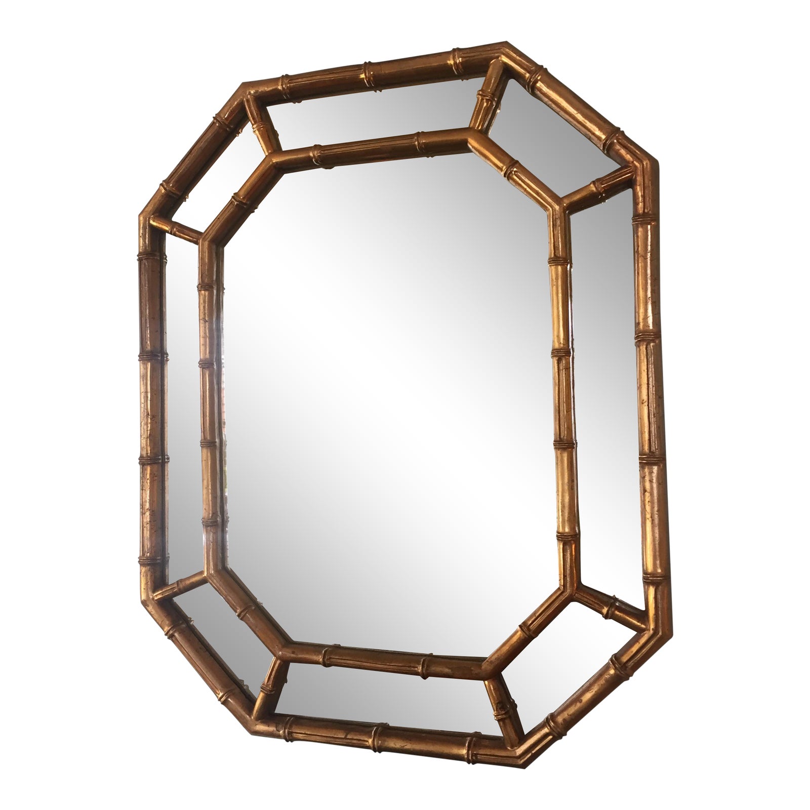 Gold Faux Bamboo Mirror Chairish