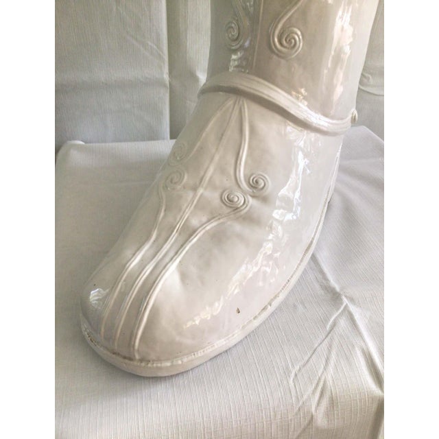 1970s Italian Glazed Ceramic Boot Umbrella Stand Chairish