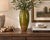 Vintage Hand-Turned Solid Wood Olive Green Sculptural Vase With Ribbed Base – Organic Modern, 14”h For Sale In Houston - Image 6 of 7