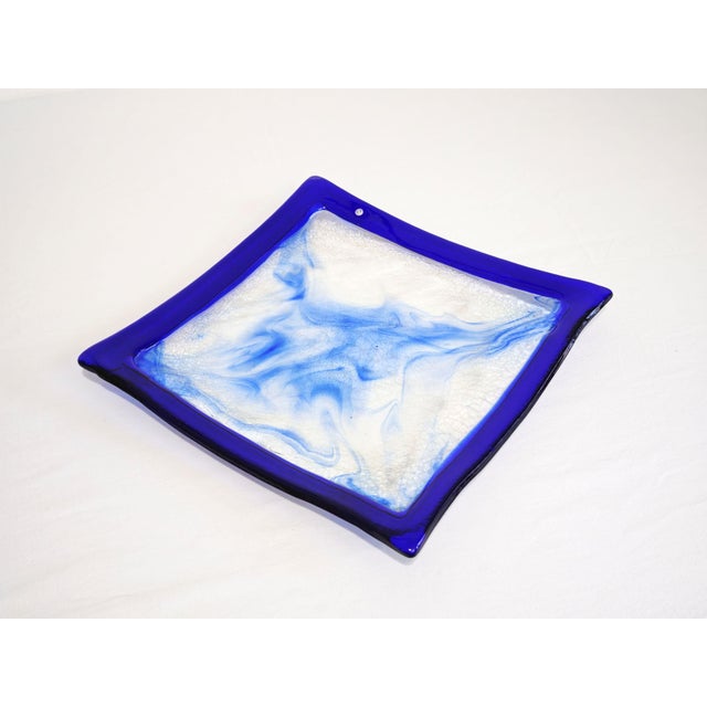 Blue Mid-Century Modern Murano Glass Emptier by La Murrina, Italy, 1980 For Sale - Image 8 of 13