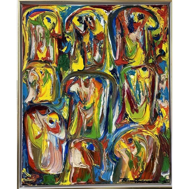 Finn Pedersen, Composition, Oil on Canvas For Sale