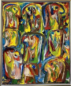 Finn Pedersen, Composition, Oil on Canvas
