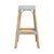 2020s Robias 30 in. Seat Height Rectangular Rattan Backless Bar Stool, White/Sky Blue Dot / Natural Rattan Frame For Sale - Image 5 of 7