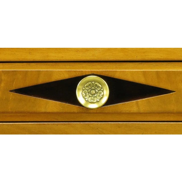 Wood Grosfeld House Bleached Walnut & Mahogany Empire Night Stand For Sale - Image 7 of 11