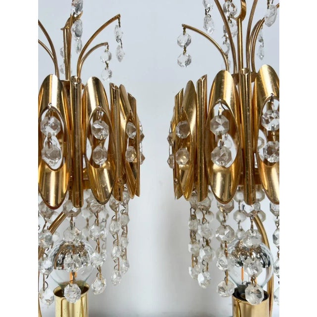 Crystal Table Lamps, Spain, 1970s, Set of 2 For Sale - Image 4 of 13