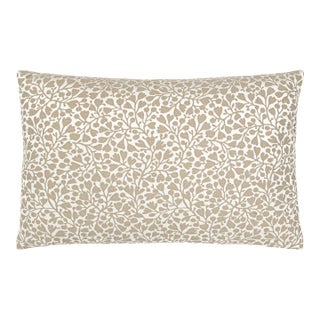 Scalamandre 14" x 22" Elodie Weave Lumbar Pillow in Flax For Sale