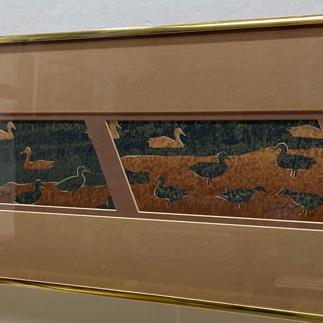 1970s Harris Strong Wall Art "Ducks" For Sale In Fayetteville, AR - Image 6 of 8