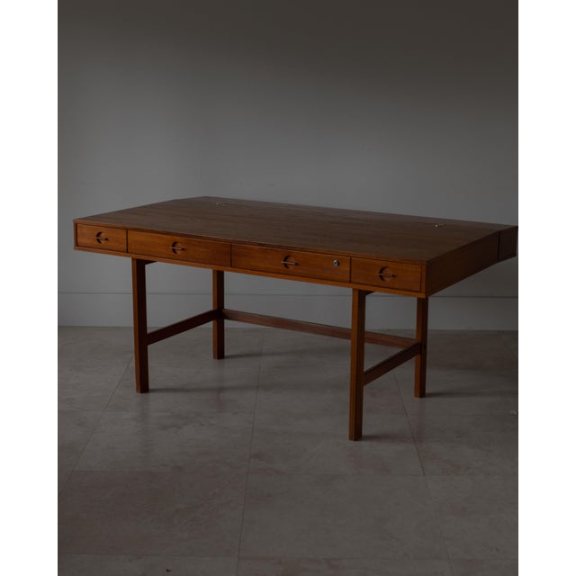 1950s 1950s Peter Løvig Nielsen Partners Flip Top Desk by Løvig, Denmark For Sale - Image 5 of 10