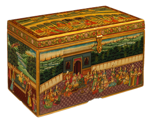 Vintage Painted Blanket Box, 1960s