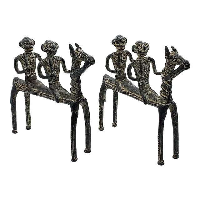 Antique Cast Bronze Sculptural Ashanti African Tribal