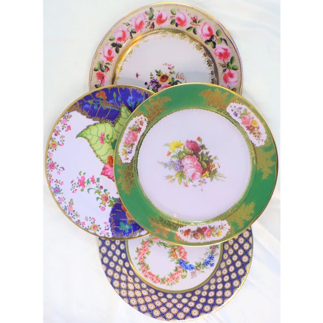 Metal Enamaled Tin English Plates - Set of 4 For Sale - Image 7 of 10