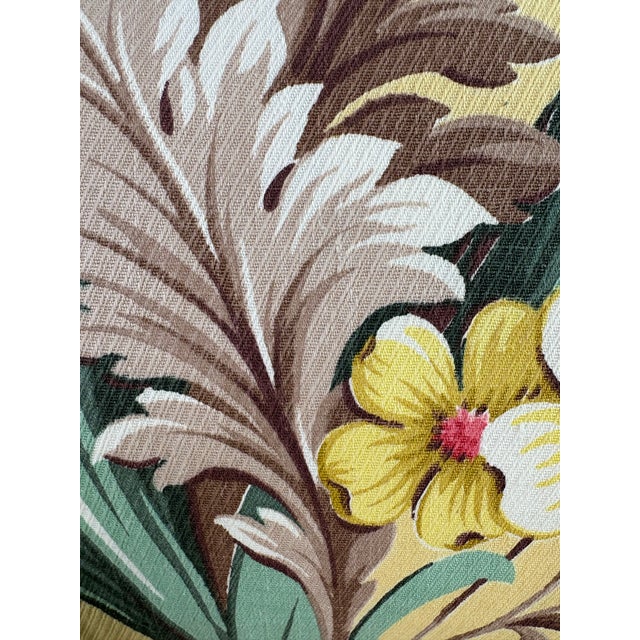 Art Deco Vibrant Early 20th Century Floral Broad Cloth Pillows/Pair. For Sale - Image 3 of 10
