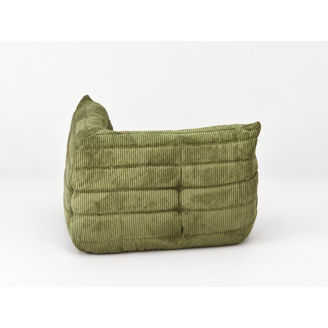 Olive Togo 2-Seater Sofa and Corner Seat by Michel Ducaroy for Ligne Roset, 2019, Set of 2 For Sale - Image 14 of 18