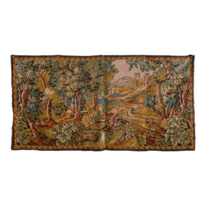 French Verdure Mid-20th C Reproduction Tapestry Wall Hanging