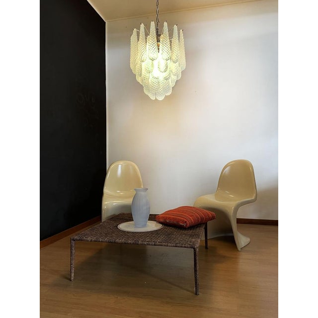 Italian Blue Murano Glass Petals Chandelier, 1990s For Sale - Image 16 of 18