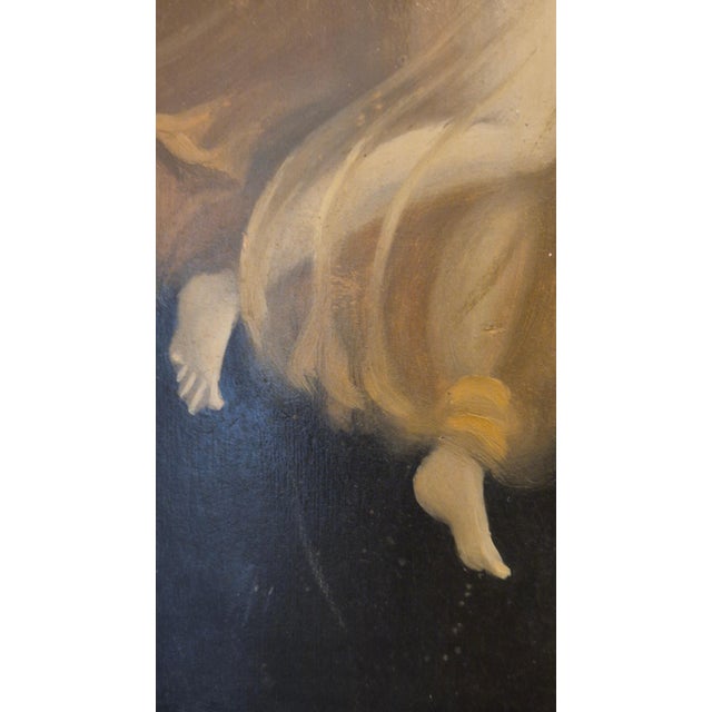 Nude Dancing Nymphes in Sheer Robes, 1800s, Oil Painting, Framed For Sale - Image 8 of 18