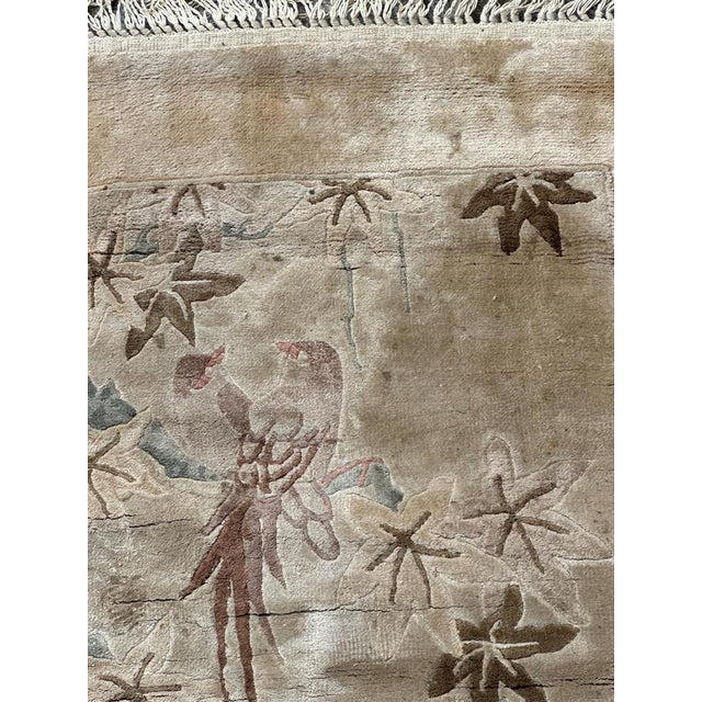 1990s Small Vintage Silk Chinese Pictorial Rug, 1990s For Sale - Image 5 of 10