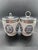 Vintage Royal Worcester Porcelain Egg Coddler, "Eggs (Blue)" Pattern (Set of Two)