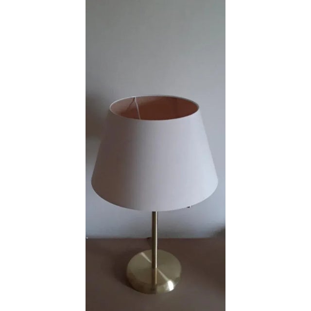Vintage Cream and Gold Color Adjustable Table Lamp, 1980s, in Good conditions. Designed 1980 to 1989 European Plug (up to...