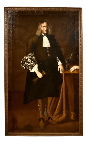 After Carlo Ceresa, Portrait of Notable Giacomo Pesenti, 1660, Oil on Canvas, Framed