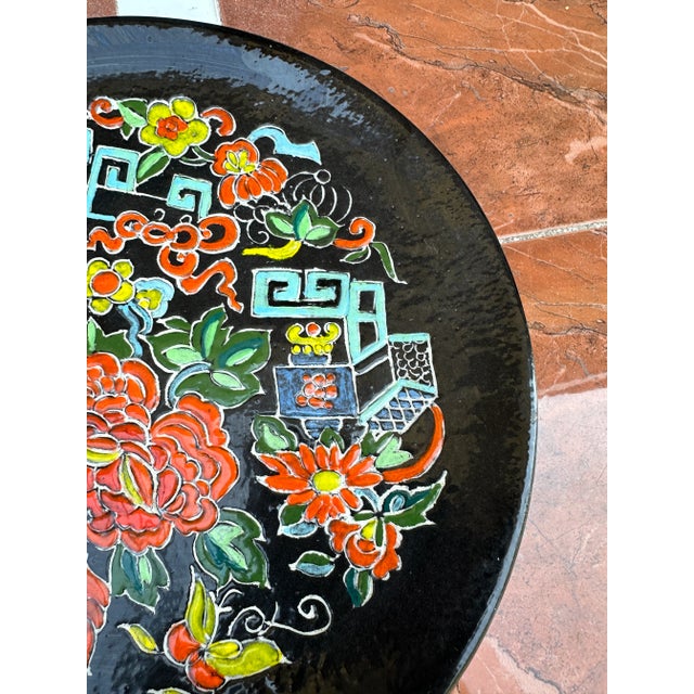 Up for consideration is a beautiful Asian ceramic Greek key decorative plate. This would look lovely in your home and it...