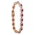 Ruby Diamond Halo 14k Yellow Gold Bracelet For Sale - Image 4 of 5
