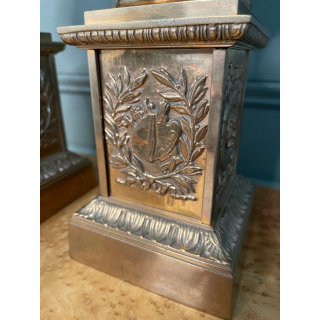 Bronze 1800s Gilt Bronze Medici Urns - a Pair For Sale - Image 8 of 11