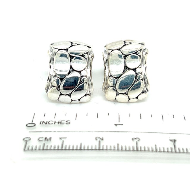 1990s Pair of John Hardy Estate Men Cufflinks Sterling Silver For Sale - Image 11 of 11