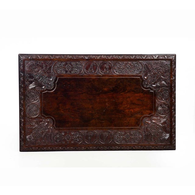Incredible 19th Century Spanish Revival Library Table For Sale - Image 9 of 12