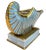 Traditional Mid 19th Century Antique Bavarian r.p.m (Germany) Nautilus Shell Porcelain Inkwell in Blue and Gold For Sale - Image 3 of 7