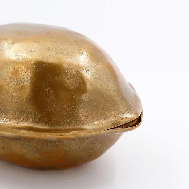 Metal Vintage Walnut-Shaped Brass Nutcracker, Italy, 1970s For Sale - Image 7 of 12