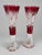 Early 20thC Bohemian Red Cut Crystal Vases - Pair For Sale - Image 11 of 12