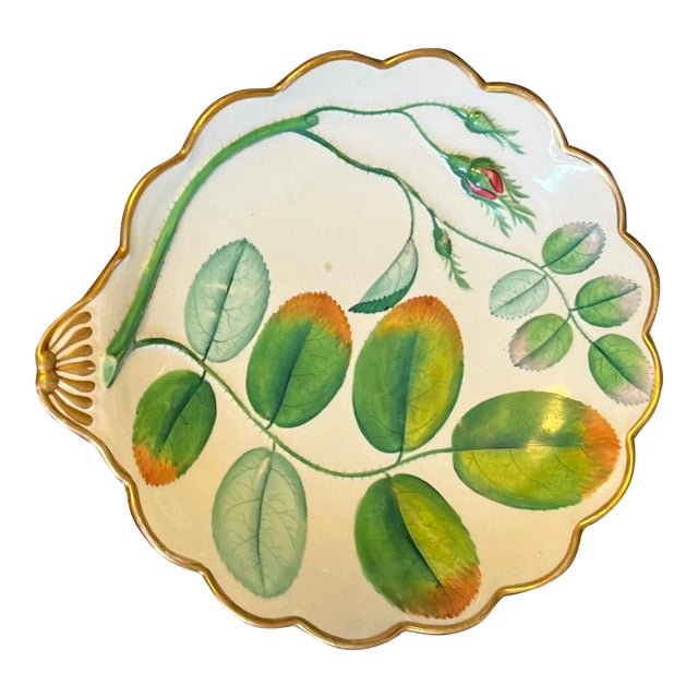 Antique 19th Century English Worcester Porcelain Blind Earl Serving Dish For Sale