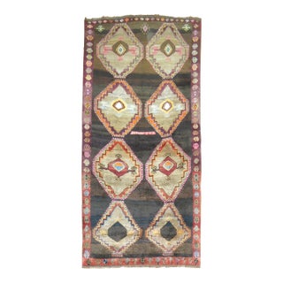 Vintage Zabihi Collection Turkish Kars Anatolian Gallery Rug - 5'10" x 12'6" For Sale