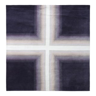 Mid-Century Modern Deco Rug in Purple White Geometric Pattern by Rug & Kilim, 8x10 For Sale