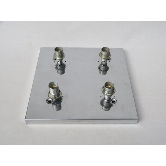 Cubist Chrome & Glass Ceiling or Wall Sconce from Peill & Putzler, 1960s For Sale - Image 9 of 15