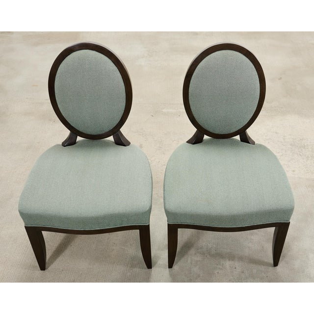 2000 - 2009 Set of Six Barbara Barry for Baker Oval X-Back Dining Chairs For Sale - Image 5 of 16