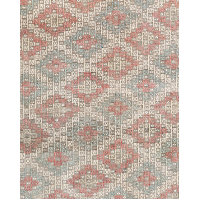 Textile Vintage Turkish Jajim Flatweave Area Rug 5ft 1in X 8ft 11in For Sale - Image 7 of 9